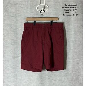 Swiss‎ Tech Men's Burgundy Red Flat Front Performance Golf Shorts Size 34